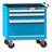 Cărucior tip dulap atelier mobil cu sertare pentru scule, HxLxl: 763 x 731 x 780 mm, 3 sertare, albastru RAL5012 - Polak CZ, s.r.o.