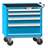 Cărucior tip dulap atelier mobil cu sertare pentru scule, HxLxl: 763 x 731 x 780 mm, 4 sertare, albastru RAL5012 - Polak CZ, s.r.o.