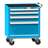 Cărucior tip dulap atelier mobil cu sertare pentru scule, HxLxl: 863 x 731 x 780 mm, 4 sertare, albastru RAL5012 - Polak CZ, s.r.o.