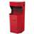 Abfallsammler für Außen, mit Ascheraufsatz, Inhalt 50 l, Höhe 850 mm, rot