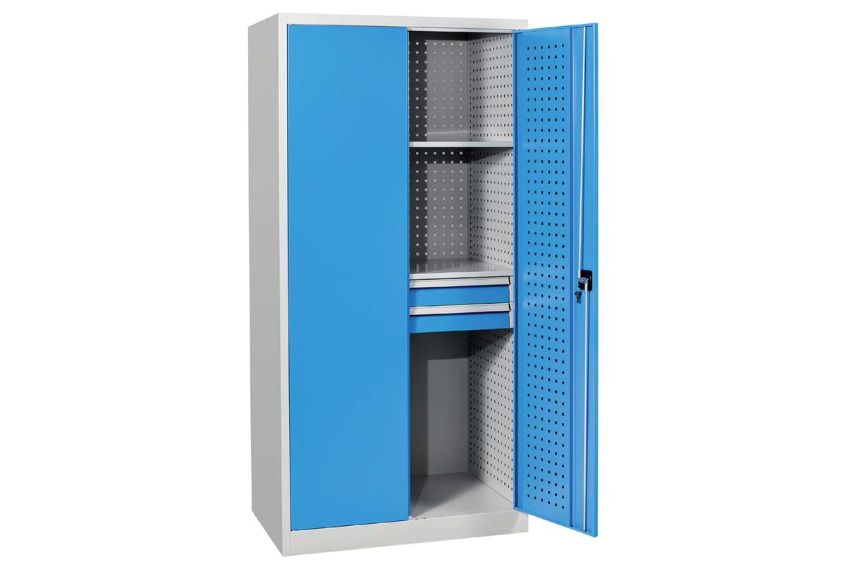 Dulap atelier pentru scule, HxLxl: 1950 x 950 x 600 mm, cu placă