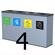 Wertstoffsammler 4x60 L