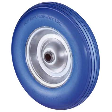 Transportrad, polyurethanreifen blau, Stahlfelge, Durchm. 260 mm, Traglast 160 kg