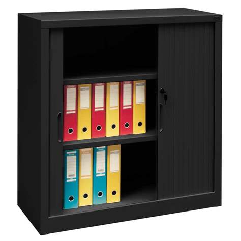 Rollladenschrank, HxBxT: 1040x1000x435 mm, Gehäusefarbe Schwarz RAL9005, Rollladen Schwarz - Malow