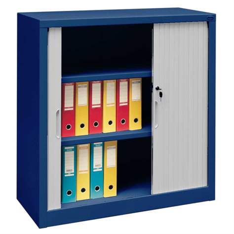 Rollladenschrank, HxBxT: 1040x1200x435 mm, Gehäusefarbe Blau RAL5010, Rollladen Grau - Malow - Bild2