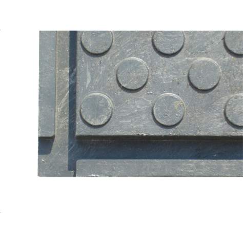 Bodenplatte für hohe Belastungen, Recycling-PVC 1200x800x43 mm, Noppenmuster - Bild3