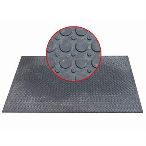 Bodenplatte aus Recycling-PVC 1200 x 800 x 12 mm, geschlossen, feine Noppenstruktur