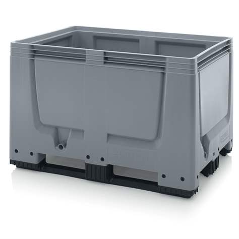 BigBox aus Polyethylen, Vollwand, 1200 x 800 x 790 mm, mit Kufen
