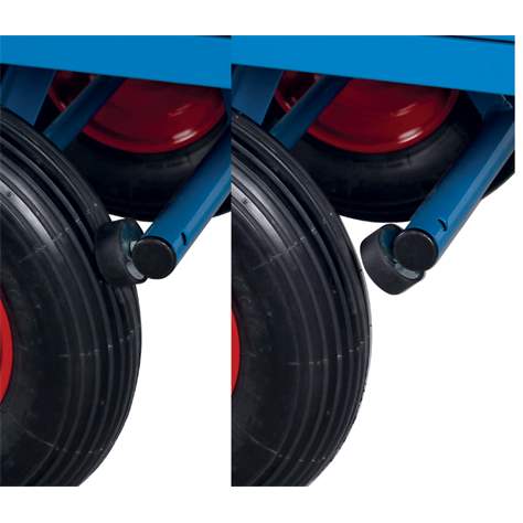 Handpritschenwagen VARIOfit mit 2 Stirnwänden, 2000 x 1000 mm, Tragfähigkeit 1250 kg, Vollgummireifen - Cordes - Bild2