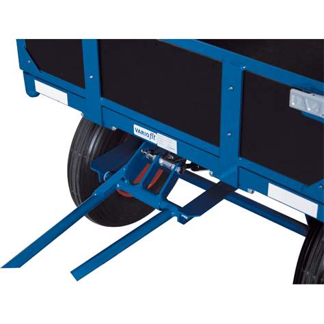 Handpritschenwagen VARIOfit mit 2 Stirnwänden, 2000 x 1000 mm, Tragfähigkeit 1250 kg, Vollgummireifen - Cordes - Bild3