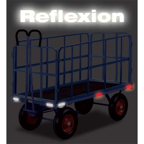 Handpritschenwagen VARIOfit mit 2 Stirnwänden, 2000 x 1000 mm, Tragfähigkeit 1250 kg, Vollgummireifen - Cordes - Bild5