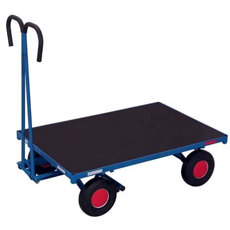 Handpritschenwagen VARIOfit ohne Bordwand, 1200 x 800 mm, Tragfähigkeit 700 kg, Vollgummireifen - Cordes