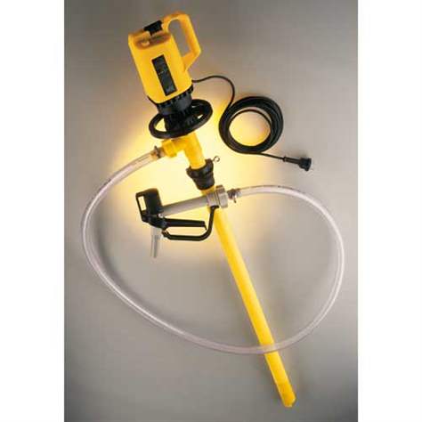 Elektrische Fasspumpe für Säuren, IP24, Länge 1000 mm, mit Zubehör - EMPORO