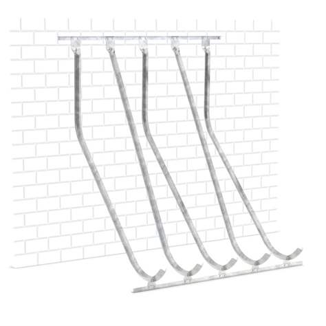 Fahrradständer zur schräghohen Einstellung, 5 Parkplätze, zur Wandbefestigung - WSM - Walter Solbach Metallbau GmbH