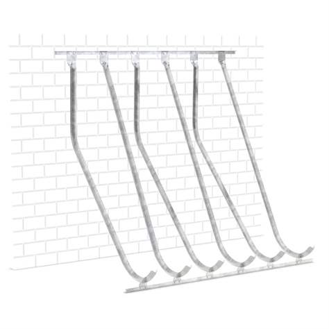 Fahrradständer zur schräghohen Einstellung, 6 Parkplätze, zur Wandbefestigung - WSM - Walter Solbach Metallbau GmbH