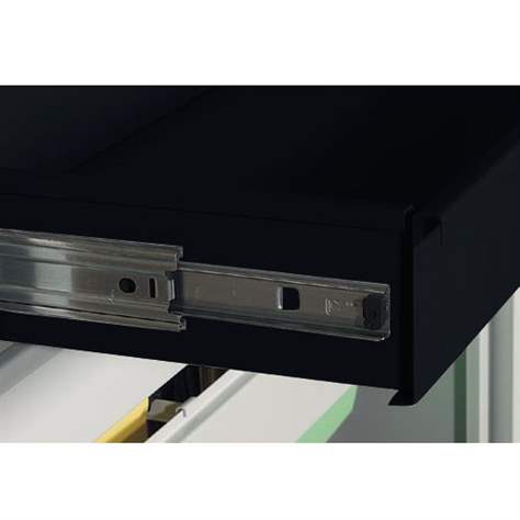 Sertar, lățime 1000 mm, cap. port. 40 kg, neagră RAL9005 - Malow