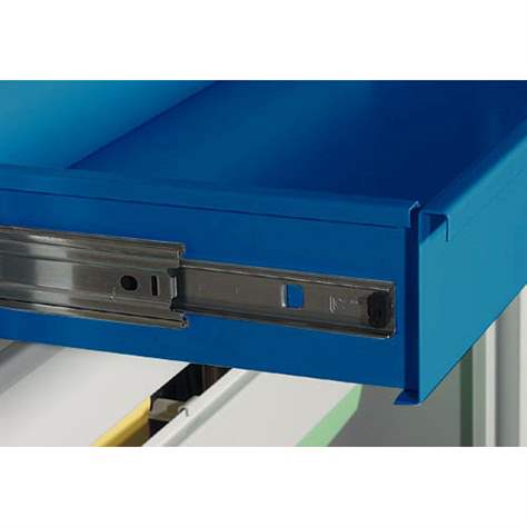 Sertar, lățime 1000 mm, cap. port. 40 kg, albastru RAL5010 - Malow