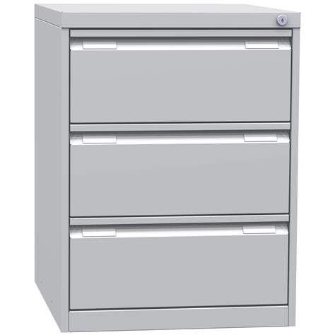 Kartotéka ECONOMY na závěsné pořadače A5, 3 dvouřadové zásuvky, v x š x h: 703x600x623 mm, barva šedá RAL7035 - Kovona Lysa nad Labem