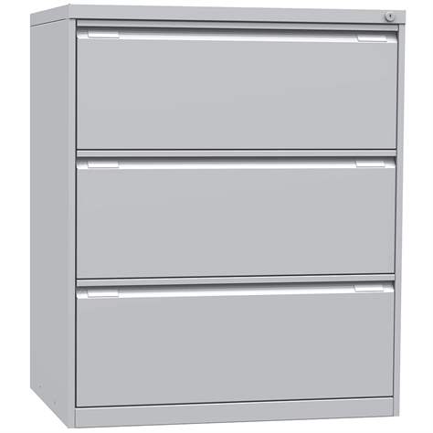 Hängeregistraturschrank ECONOMY, Format A4, drei 2-bahnige Schubladen, HxBxT: 1012x840x623 mm, Lichtgrau RAL7035 - Kovona Lysa nad Labem