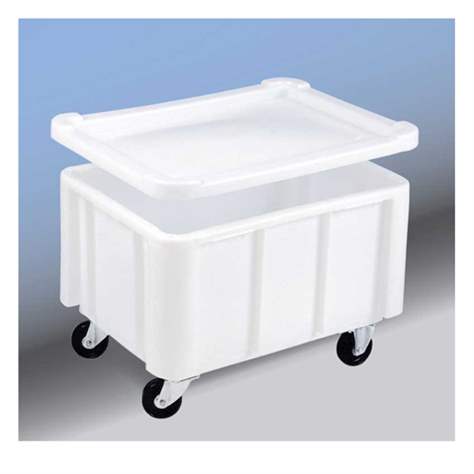 Deckel für Mehrzweckbehälter mit Volumen 140 l, aus Polyethylen, Weiß - Bild4