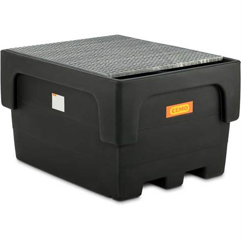 Vană de captare retenție din polietilenă pentru IBC - Cemo, cu grătar galvanizat, 1100 l - CEMO GmbH