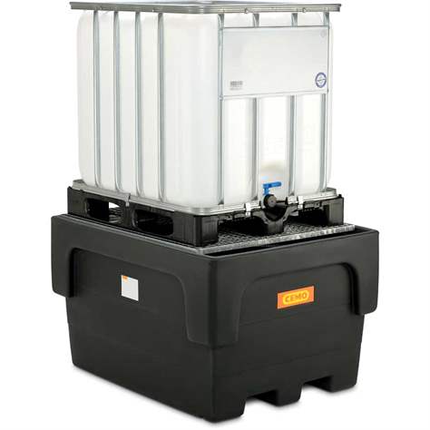 Vană de captare retenție din polietilenă pentru IBC - Cemo, cu grătar galvanizat, 1100 l - CEMO GmbH - imagine3