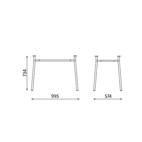 Konferenztisch TIRAMISU, 1200 x 800 mm, Gestell verchromt, Tischplatte Lichgrau - Nowy Styl Group - Bild2