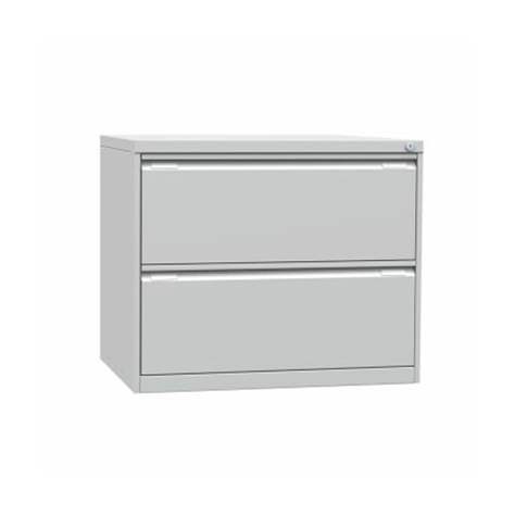 Hängeregistraturschrank ECONOMY, Format A4, zwei 2-bahnige Schubladen, HxBxT: 704x840x623 mm, Lichtgrau RAL7035 - Kovona Lysa nad Labem