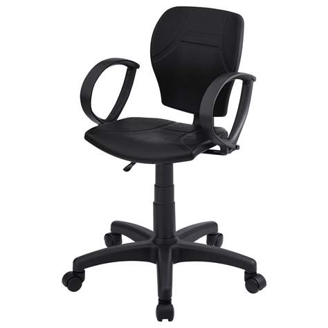 Scaun de lucru atelier productie ergonomic rotativ pentru industrie confortabil TECHNO cu cotiere și role
