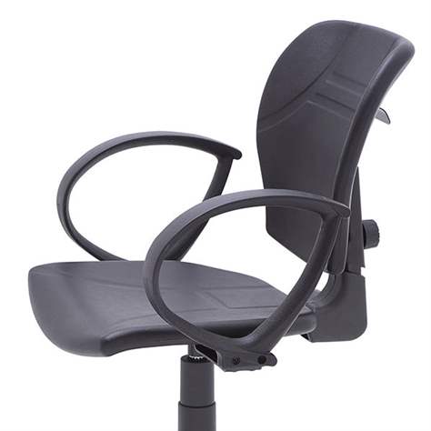Scaun de lucru atelier productie ergonomic rotativ pentru industrie confortabil TECHNO cu cotiere și role - imagine2