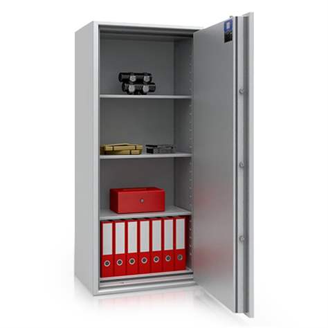 Seif anti-foc - dulap de siguranță cu protecție contra incendiului (clasa S60P, S2), HxLxl: 1507x704x471 mm, greutate 340 kg, 3x polițe