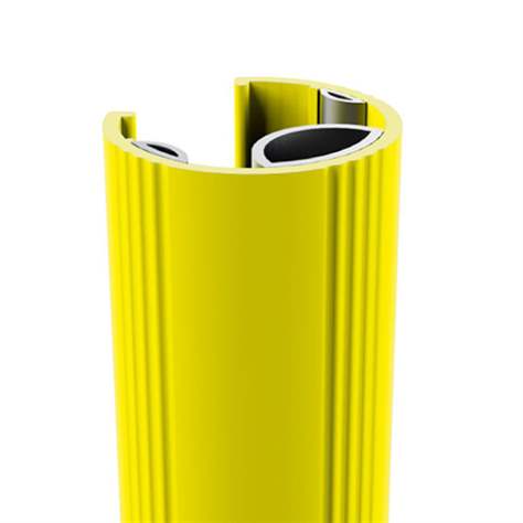 Ochranný profil pro sloupy pr. 100-120 mm, žlutý, výška 600 mm - obrázek4