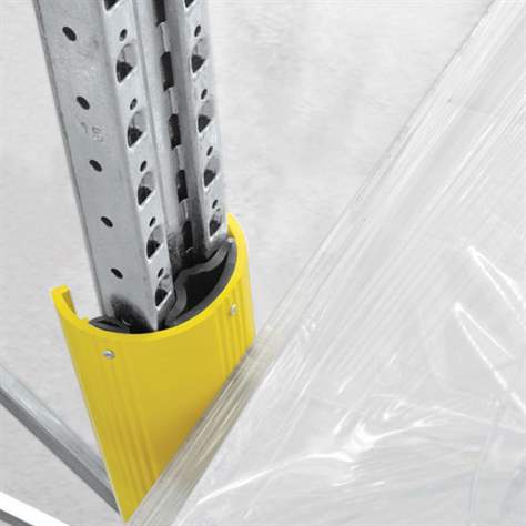 Ochranný profil pro sloupy pr. 100-120 mm, žlutý, výška 600 mm - obrázek5