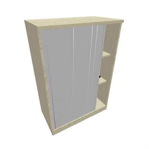 Büroschrank - Lamellentür,Anbau H x B x T: 1070 x 1200 x 445 mm, Farbe Weiß - Nowy Styl Group - Bild4