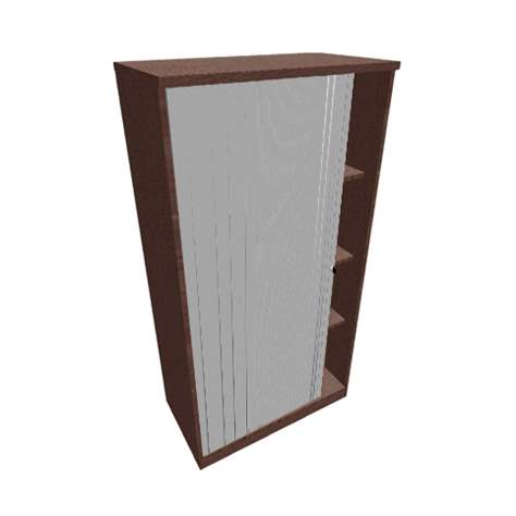 Büroschrank - Lamellentür, H x B x T: 1545 x 1200 x 445 mm, Farbe Nussbaum - Nowy Styl Group - Bild4