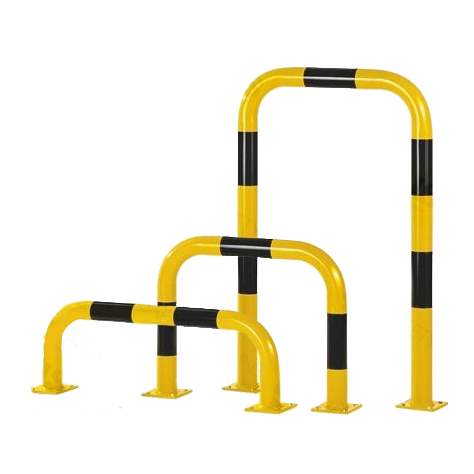 Rammschutz-Bügel, Farbe gelb-schwarz, H x B: 1000 x 1500 mm - META Skladovací technika