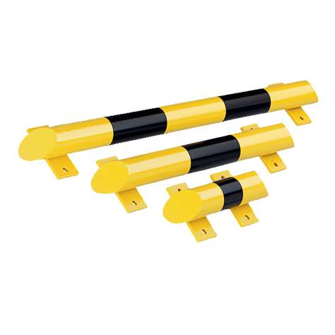 Rammschutz-Balken, Farbe gelb-schwarz, Länge 1200 mm - META Skladovací technika