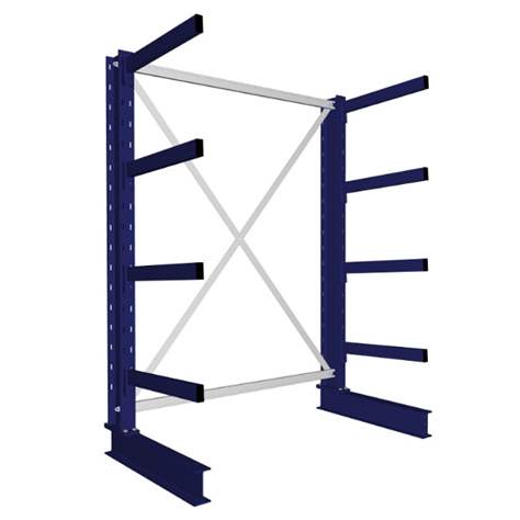 Kragarmregal MULTISTRONG M, einseitig, Grundregal, HxWxT: 2000x1300x600 mm - META Skladovací technika