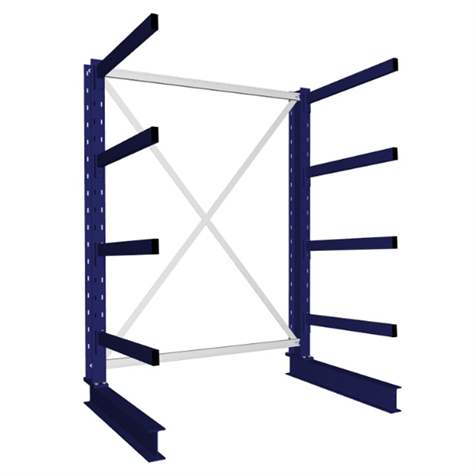 Kragarmregal MULTISTRONG M, einseitig, Grundregal, HxWxT: 2000x1300x800 mm - META Skladovací technika