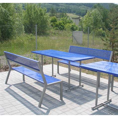 Masă pentru zone de relaxare exterioare, parcuri, L x l: 1800 x 600 mm, culoare maro/verde