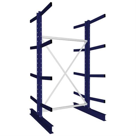 Consola suport MULTISTRONG M, față-verso, de bază, LxWxD: 2500x1300x1200 mm - META Skladovací technika