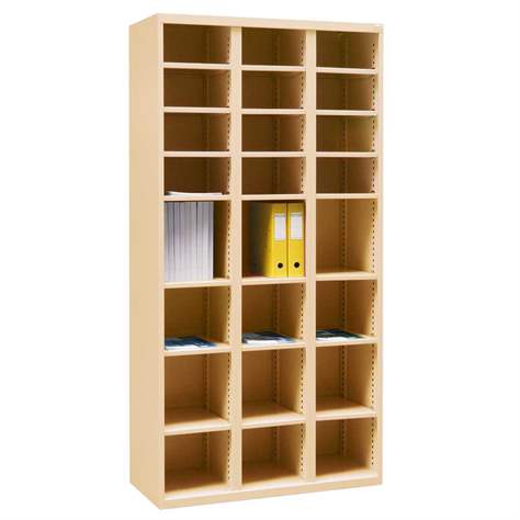 Stahlschrank mit 24 Kleinfächer, HxBxT: 1990 x 1000 x 435 mm, Beige RAL1015 - Malow