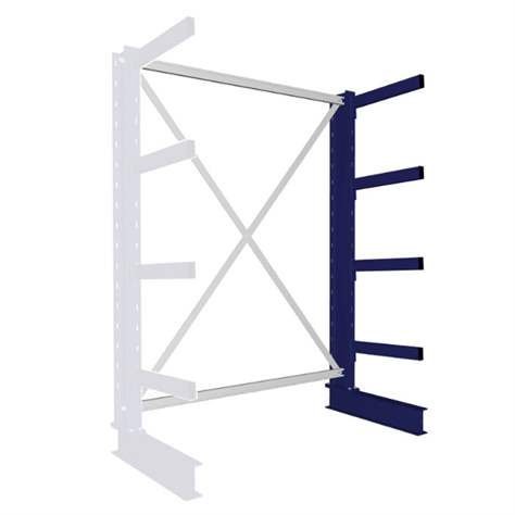 Kragarmregal MULTISTRONG M, einseitig, Anbauregal, HxWxT: 2000x1300x500 mm - META Skladovací technika