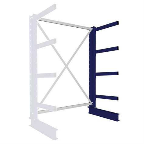 Kragarmregal MULTISTRONG M, einseitig, Anbauregal, HxWxT: 2000x1300x600 mm - META Skladovací technika