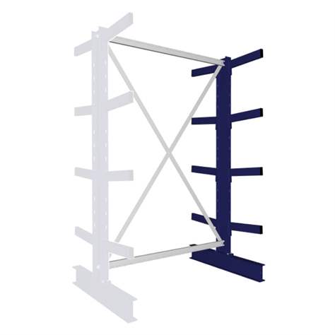 Kragarmregal MULTISTRONG M, beidseitig, Anbauregal, HxWxT: 2000x1300x800 mm - META Skladovací technika