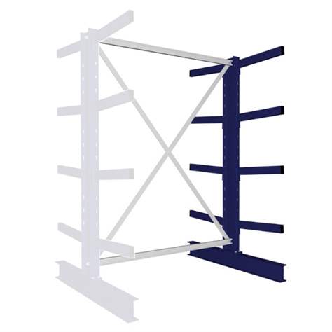 Kragarmregal MULTISTRONG M, beidseitig, Anbauregal, HxWxT: 2000x1300x1000 mm - META Skladovací technika