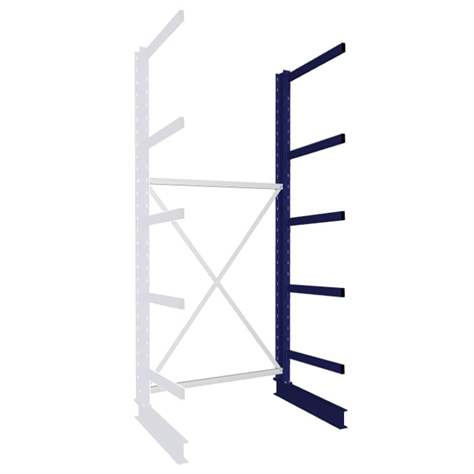 Kragarmregal MULTISTRONG M, einseitig, Anbauregal, HxWxT: 3000x1300x800 mm - META Skladovací technika