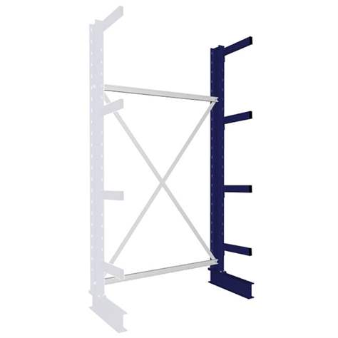 Kragarmregal MULTISTRONG M, einseitig, Anbauregal, HxWxT: 2500x1300x400 mm - META Skladovací technika