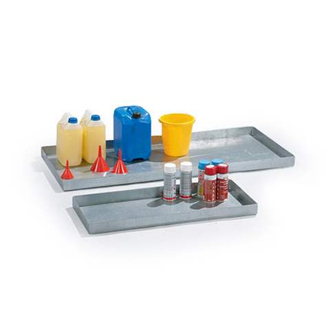 Auffangwanne für Kleingebinde , verzinkt, ohne Gitterrost,1000 x 600 mm