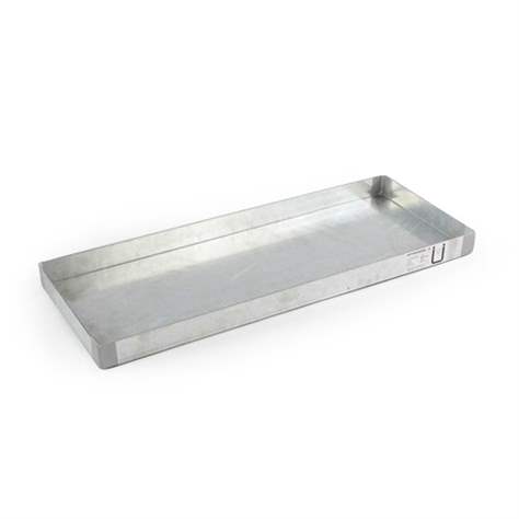 Auffangwanne für Kleingebinde, mit Zulassung, verzinkt, ohne Lochblechrost, Auffangvolumen 20l, 940 x 370 mm